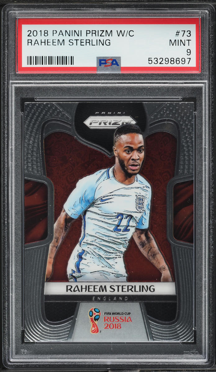 2018 Panini Prizm World Cup Raheem Sterling #73 PSA 9 MINT