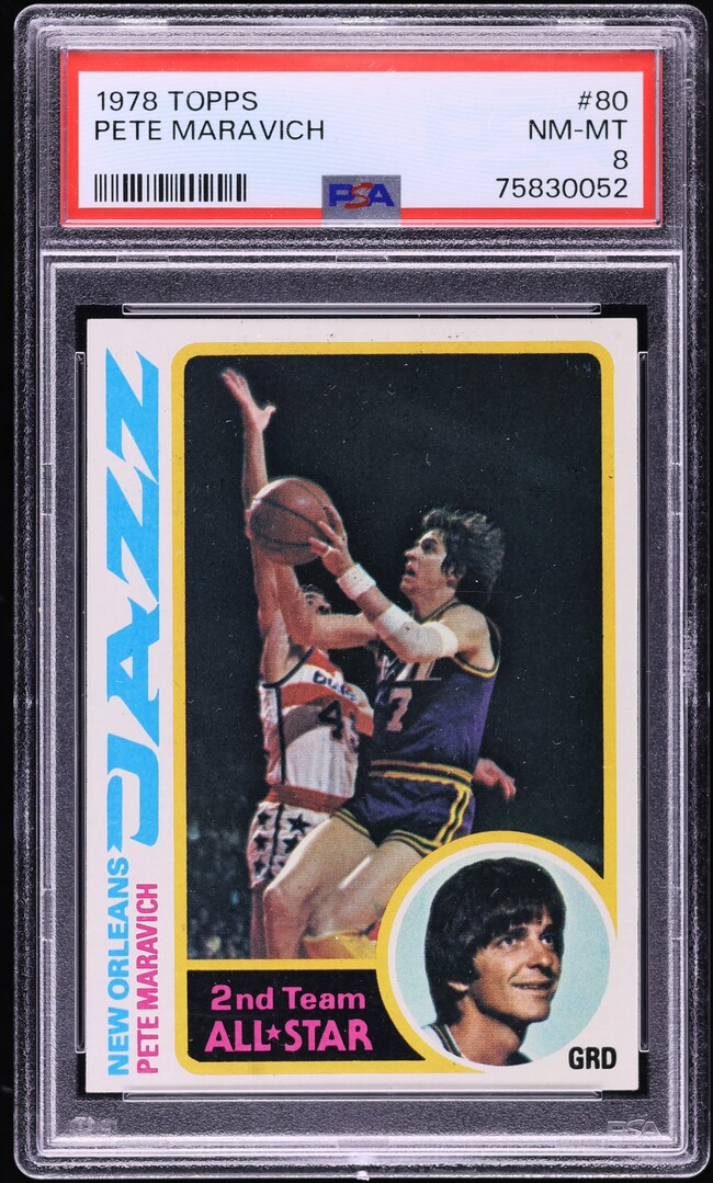 1978 Topps Basketball Pete Maravich #80 PSA 8 NM-MT