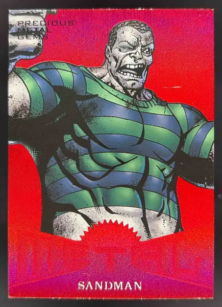 2017 Ultra Marvel Spider-Man Marvel Metal Precious Metal Gems Red Sandman /99