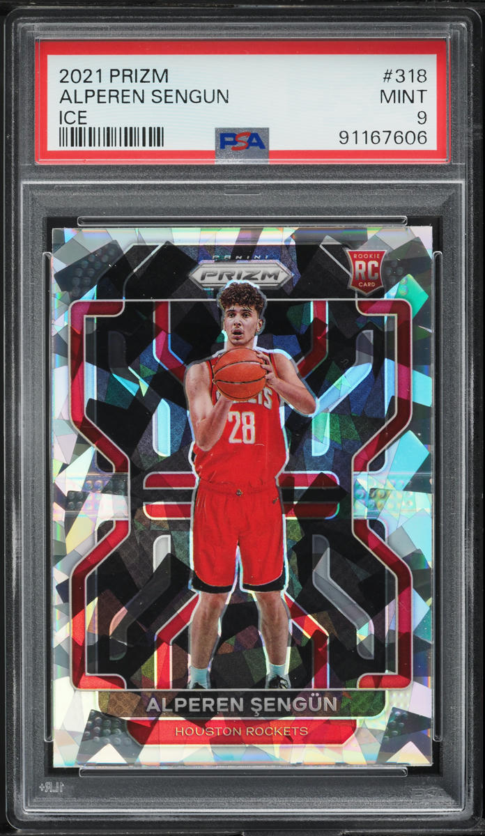 2021 Panini Prizm Ice Alperen Sengun ROOKIE #318 PSA 9 MINT