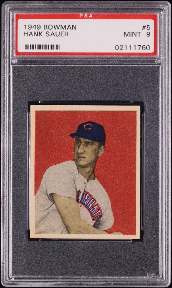 1949 Bowman Hank Sauer #5 PSA 9 MINT