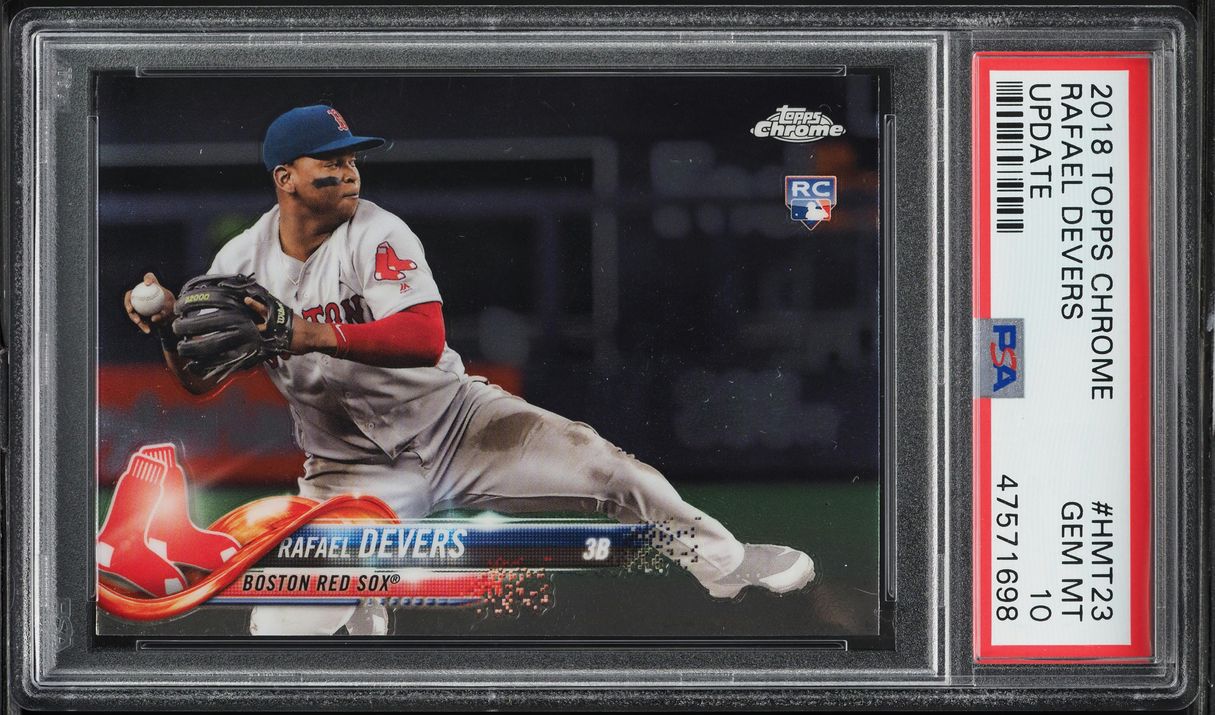 2018 Topps Chrome Update Rafael Devers ROOKIE #HMT23 PSA 10 GEM MINT