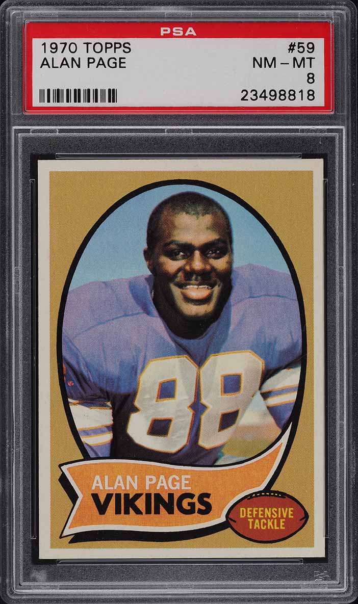 1970 Topps Football Alan Page ROOKIE #59 PSA 8 NM-MT