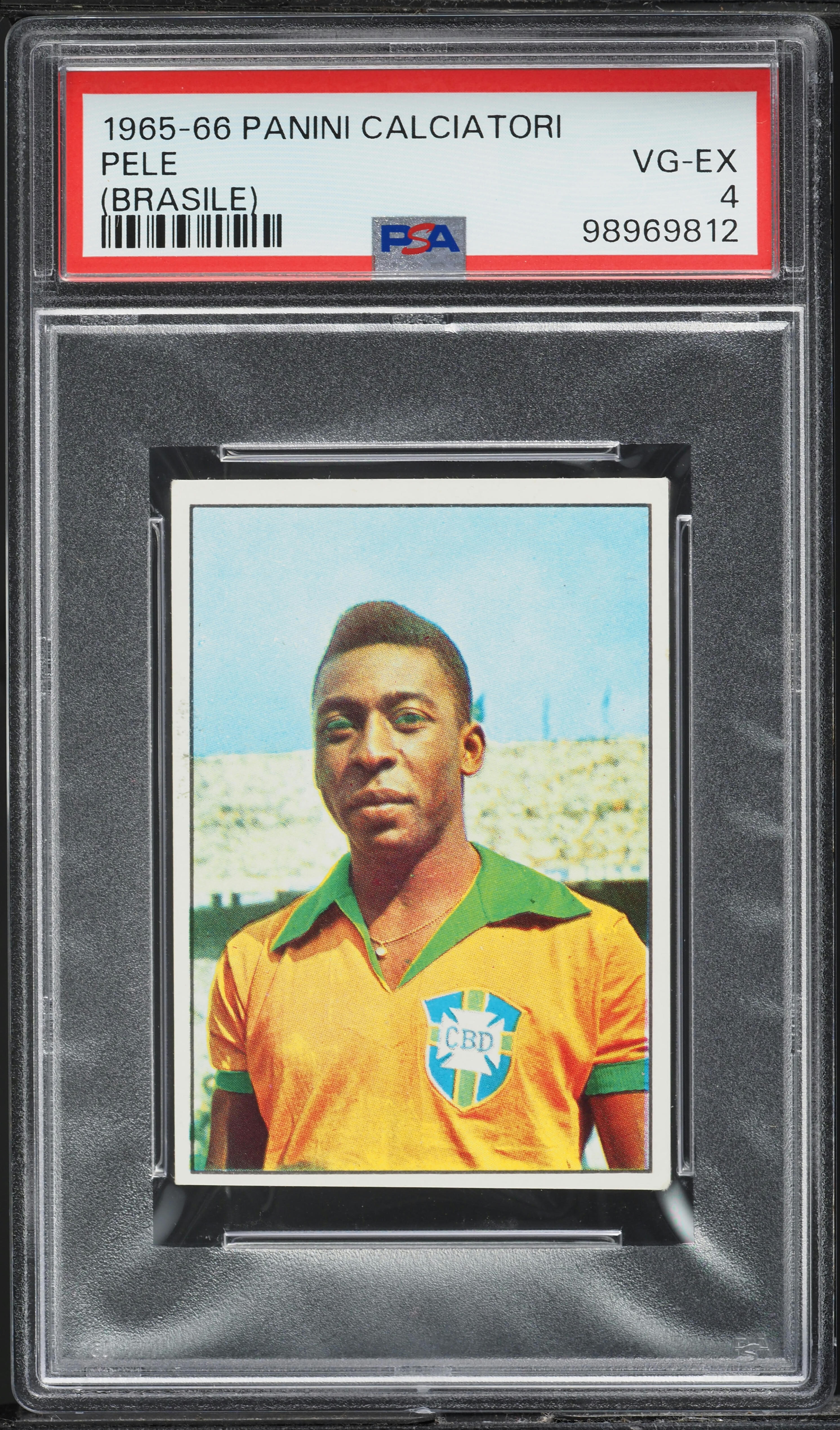 1965 Panini Calciatori Soccer Pele BRASILE PSA 4 VGEX