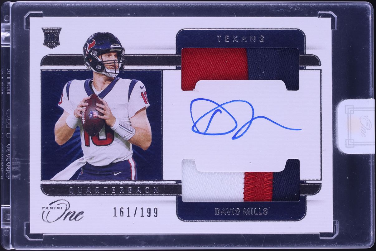 2021 Panini One Dual Davis Mills ROOKIE PATCH AUTO /199 #49