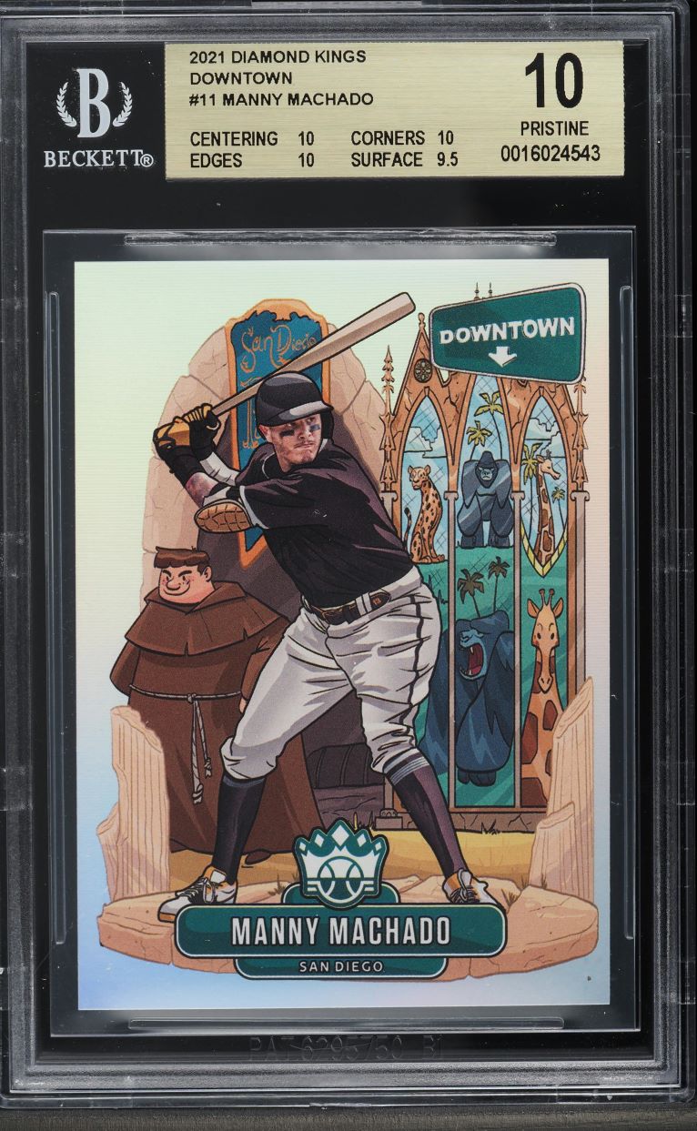 2021 Diamond Kings Downtown Manny Machado #11 BGS 10 PRISTINE