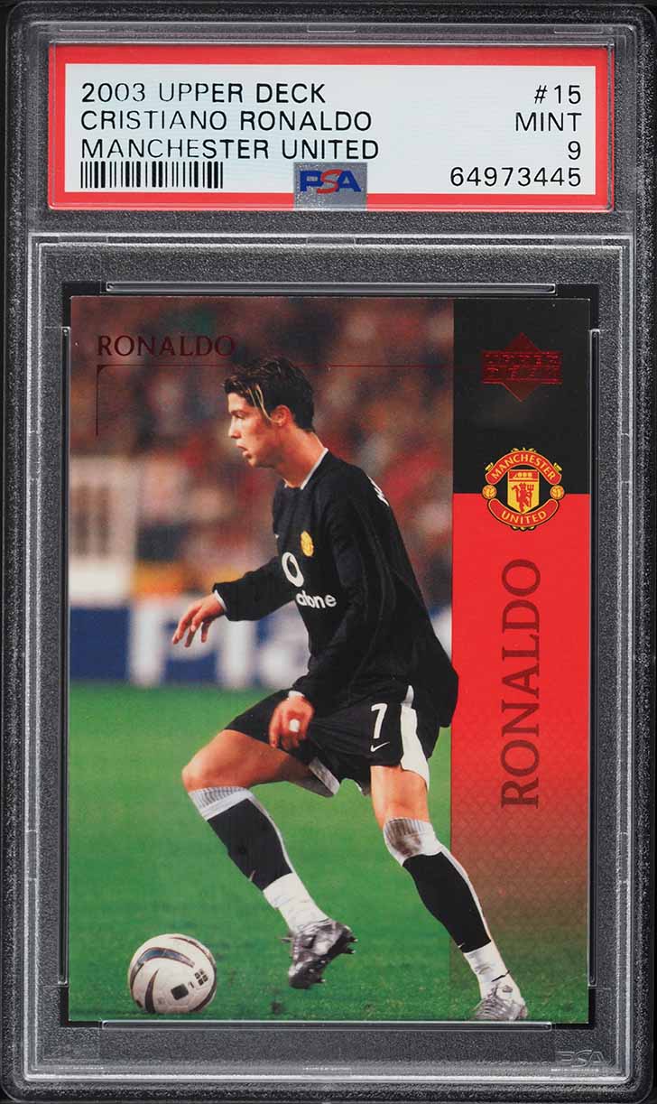 2003 Upper Deck Manchester United Cristiano Ronaldo ROOKIE #15 PSA 9 MINT