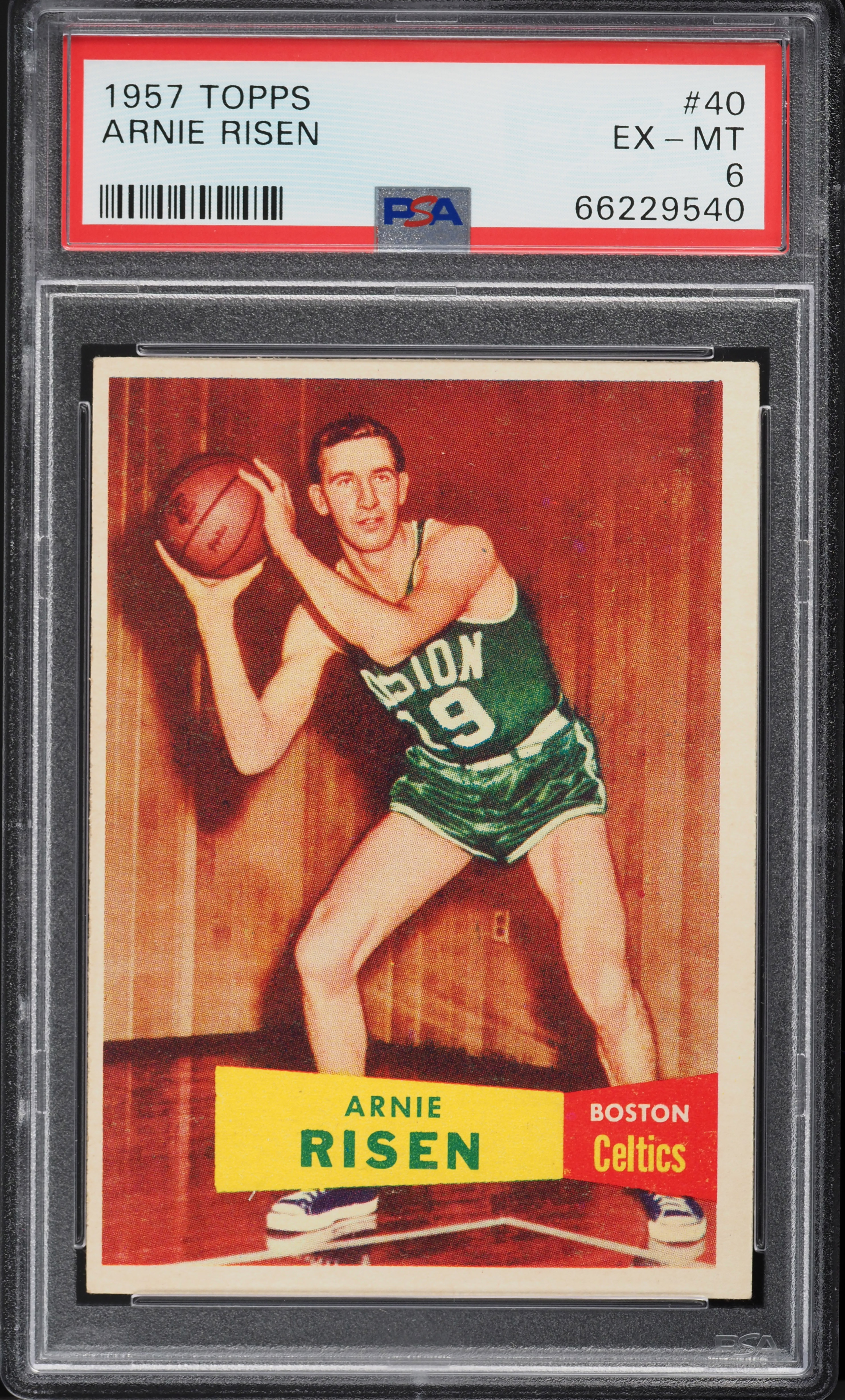 1957 Topps Basketball Arnie Risen #40 PSA 6 EXMT