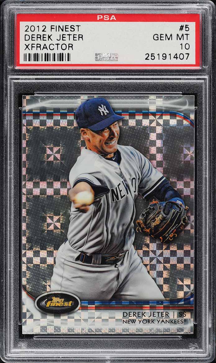 2012 Finest Xfractor Derek Jeter #5 PSA 10 GEM MINT