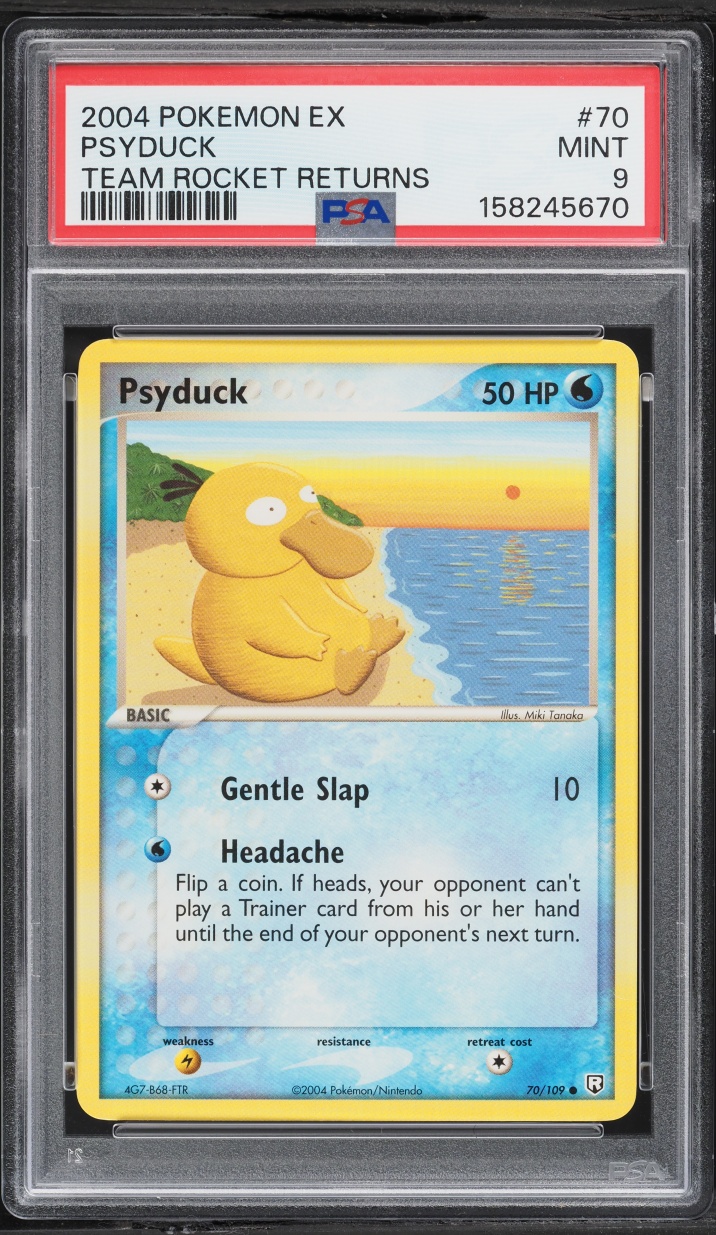 2004 Pokemon EX Team Rocket Returns Psyduck #70