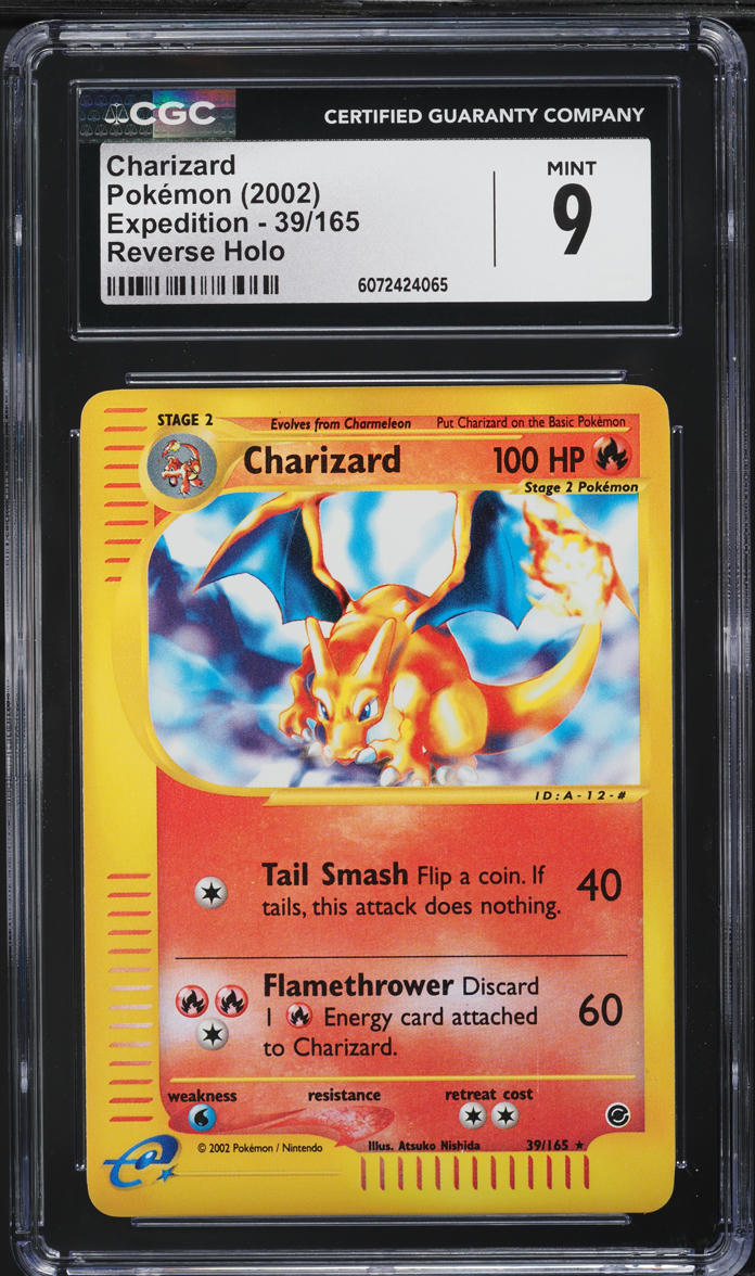 2002 Pokemon Expedition Reverse Holo Charizard #39 CGC 9 MINT