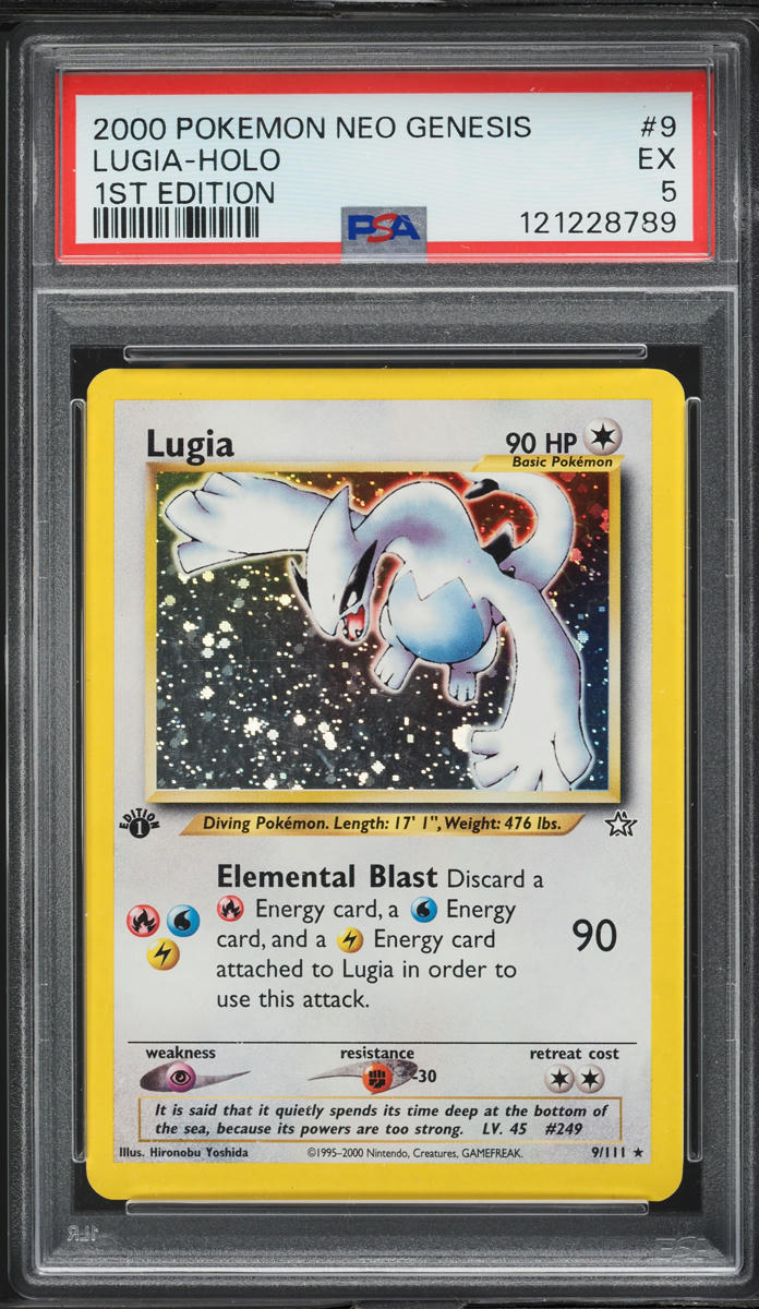 2000 Pokemon Neo Genesis 1st Edition Holo Lugia #9 PSA 5 EX
