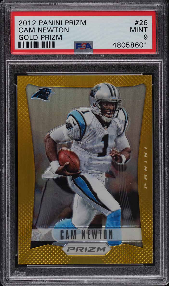 2012 Panini Prizm Gold Cam Newton /10 #26 PSA 9 MINT
