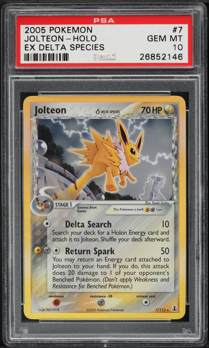 2005 Pokemon EX Delta Species Holo Jolteon #7 PSA 10 GEM MINT