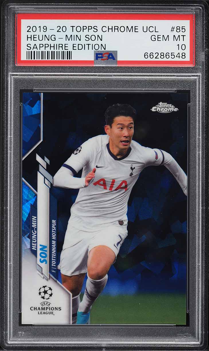 2019 Topps Chrome UEFA Sapphire Heung-Min Son #85 PSA 10 GEM MINT