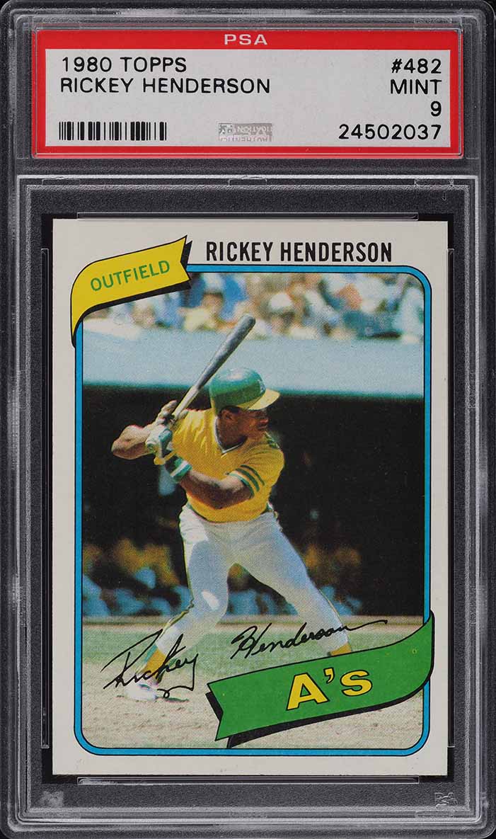 1980 Topps Rickey Henderson ROOKIE #482 PSA 9 MINT