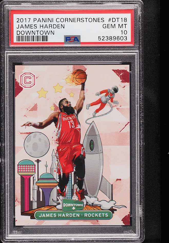 2017 Panini Cornerstones Downtown James Harden #DT18 PSA 10 GEM MINT