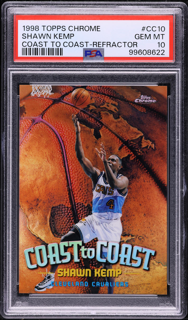 1998 Topps Chrome Coast To Coast Refractor Shawn Kemp #CC10 PSA 10 GEM MINT