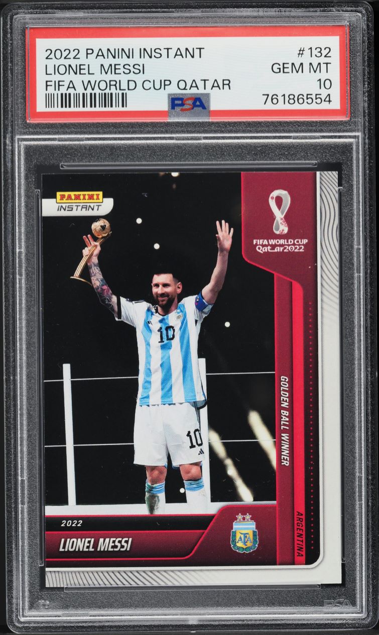 2022 Panini Instant FIFA World Cup Qatar Lionel Messi #132 PSA 10 GEM MINT