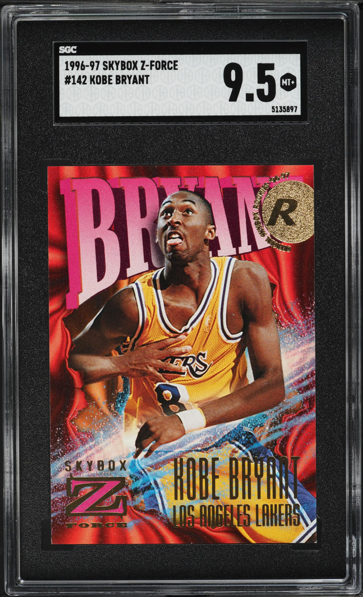 1996 Skybox Z-Force Kobe Bryant ROOKIE #142 SGC 9.5 MINT+