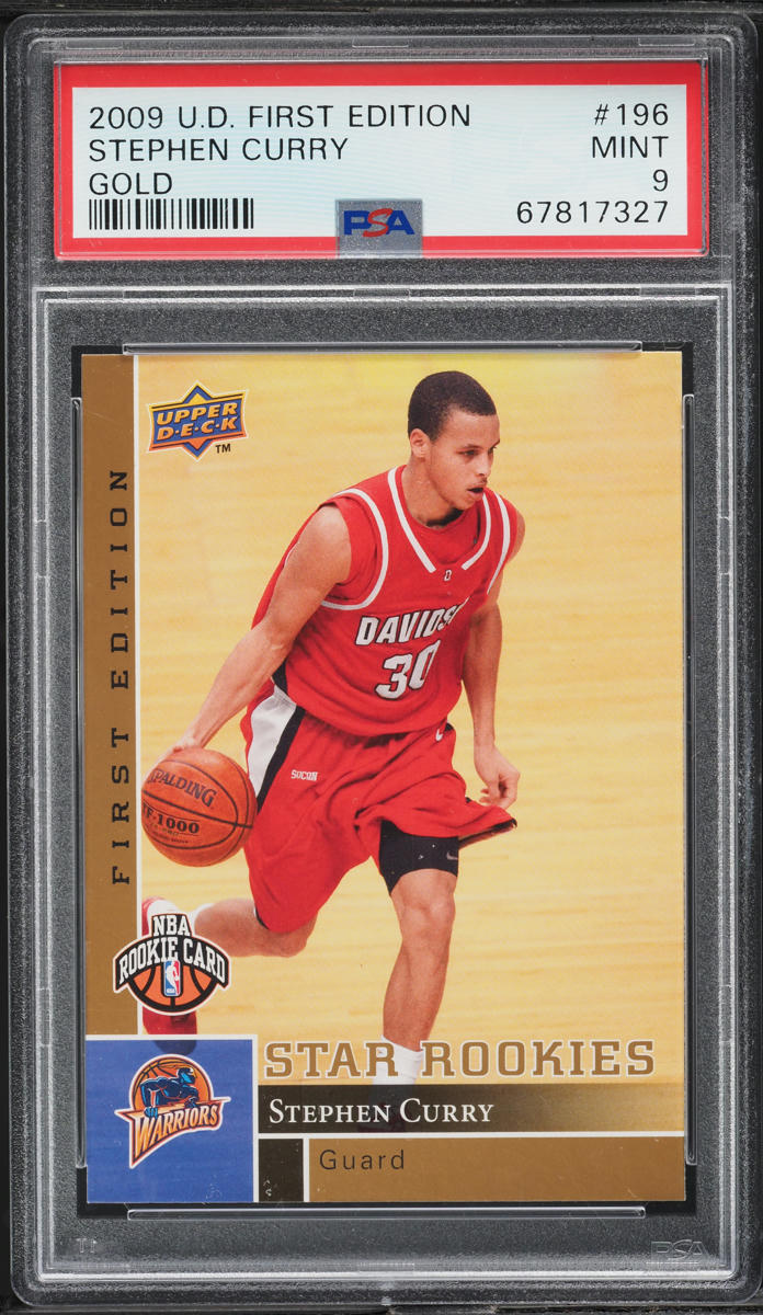 2009 Upper Deck First Edition Gold Stephen Curry ROOKIE #196 PSA 9 MINT