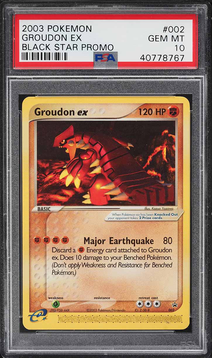 2003 Pokemon Promo Black Star Promo Groudon Ex #2 PSA 10 GEM MINT