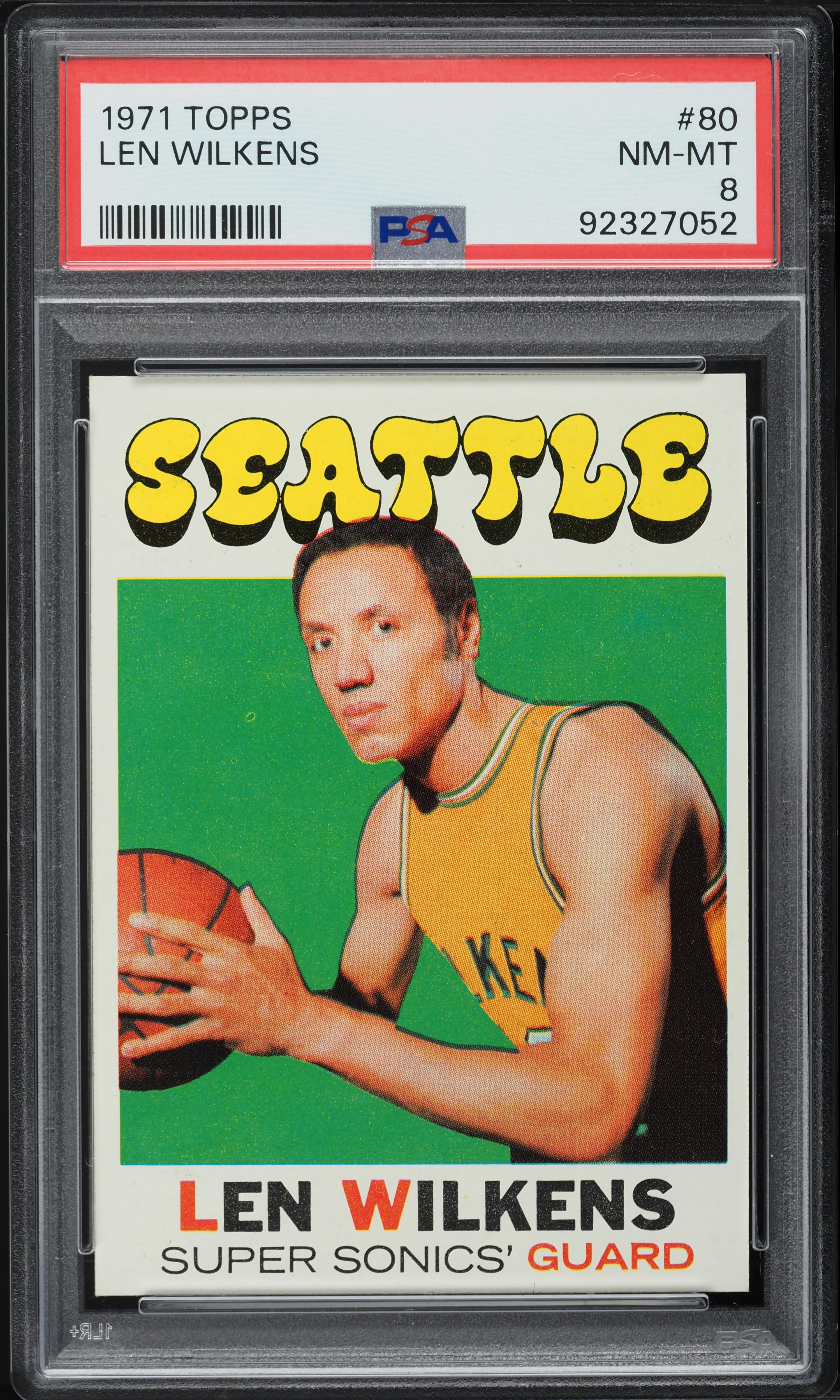 1971 Topps Basketball Len Wilkens #80 PSA 8 NM-MT