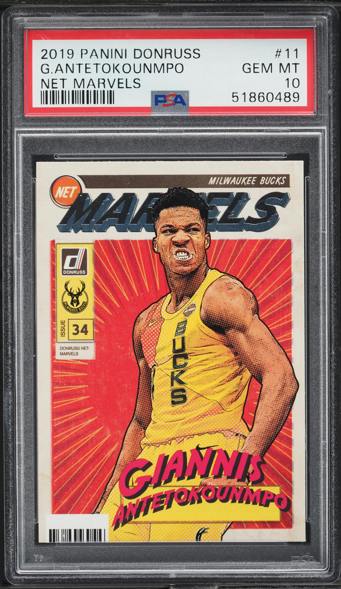 2019 Donruss Net Marvels Giannis Antetokounmpo #11 PSA 10 GEM MINT