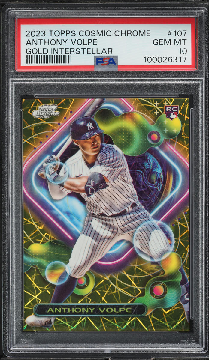 2023 Topps Chrome Cosmic Gold Interstellar Anthony Volpe ROOKIE /50 PSA 10 GEM