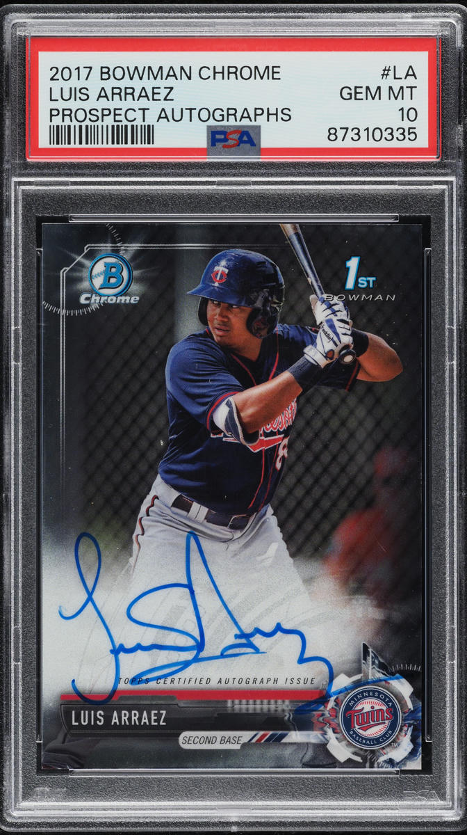 2017 Bowman Chrome Prospect Luis Arraez ROOKIE AUTO #CPA-LA PSA 10 GEM MINT