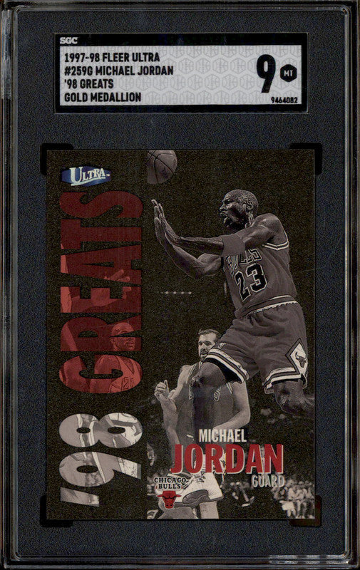 1997 Fleer Ultra 98 Greats Gold Medallion #259G Michael Jordan SGC 9