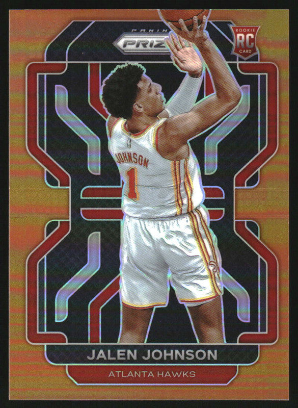 2021-22 Panini Prizm Prizms Orange #305 Jalen Johnson RC Rookie /49