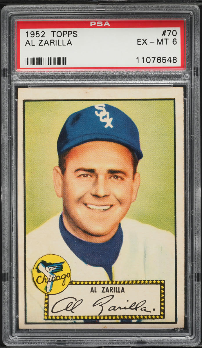 1952 Topps Al Zarilla #70 PSA 6 EXMT