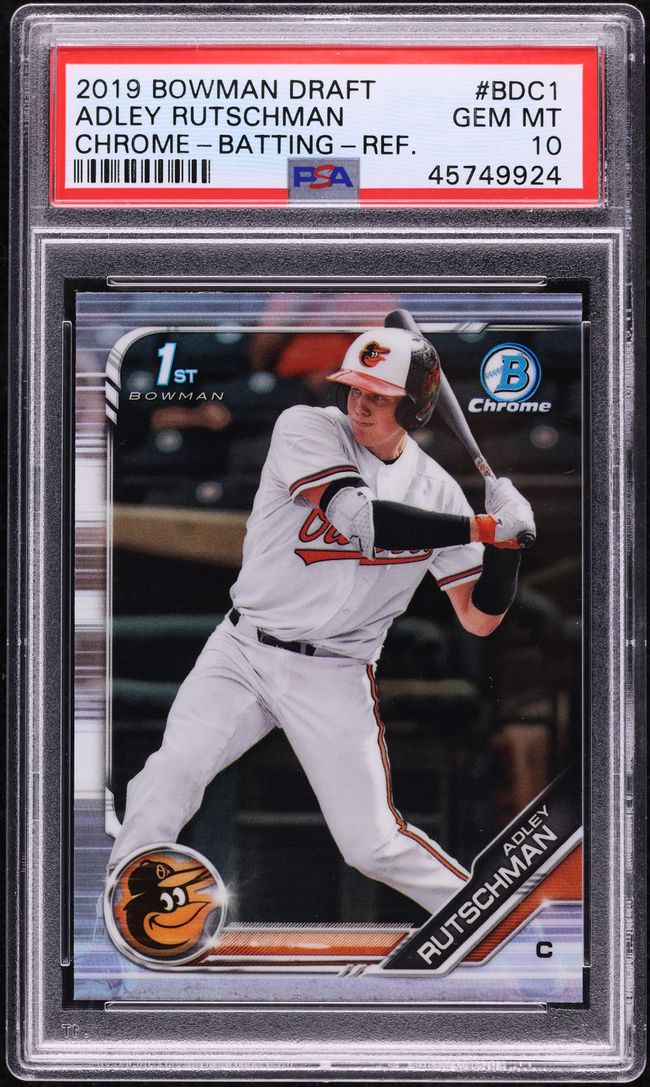 2019 Bowman Chrome Refractor Adley Rutschman PROSPECT #BDC1 PSA 10 GEM MINT