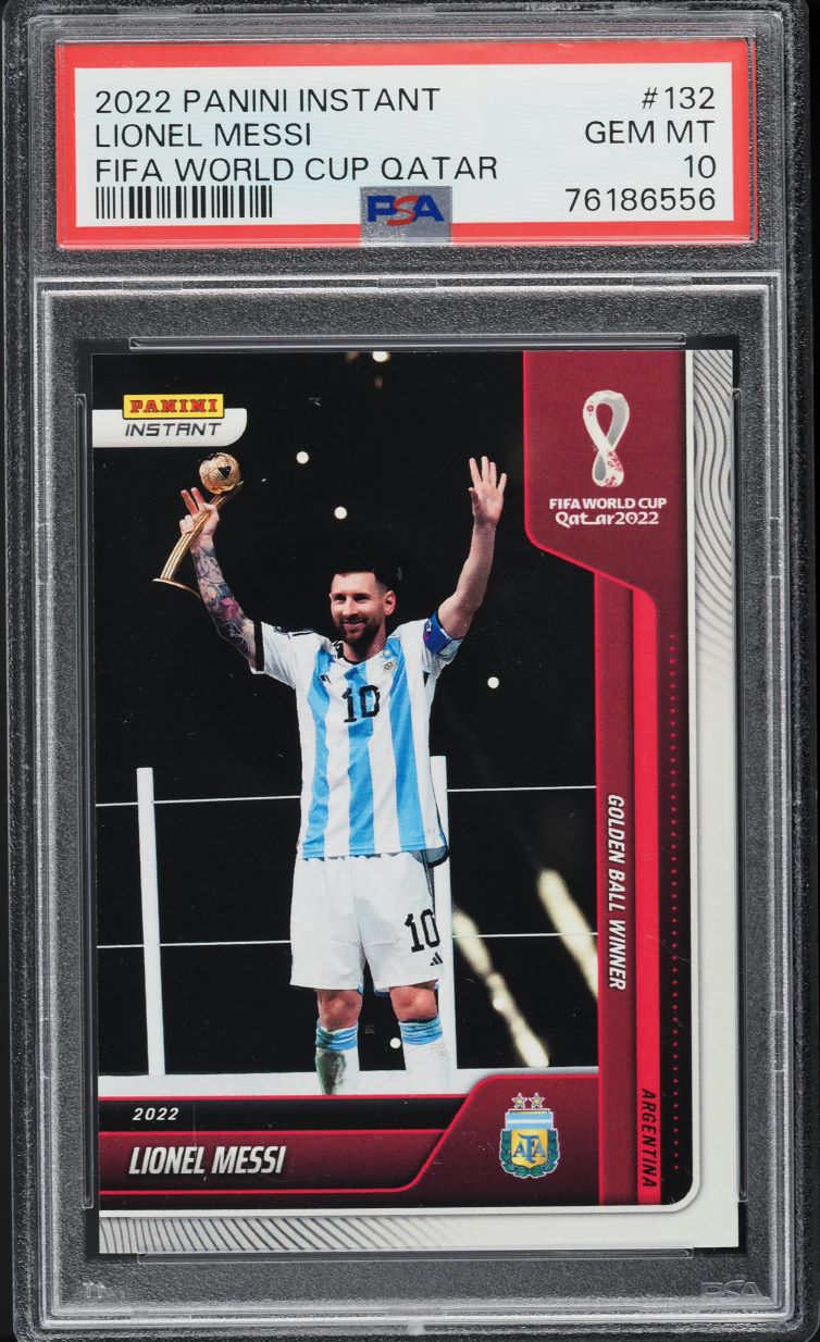 2022 Panini Instant FIFA World Cup Qatar Lionel Messi #132 PSA 10 GEM MINT