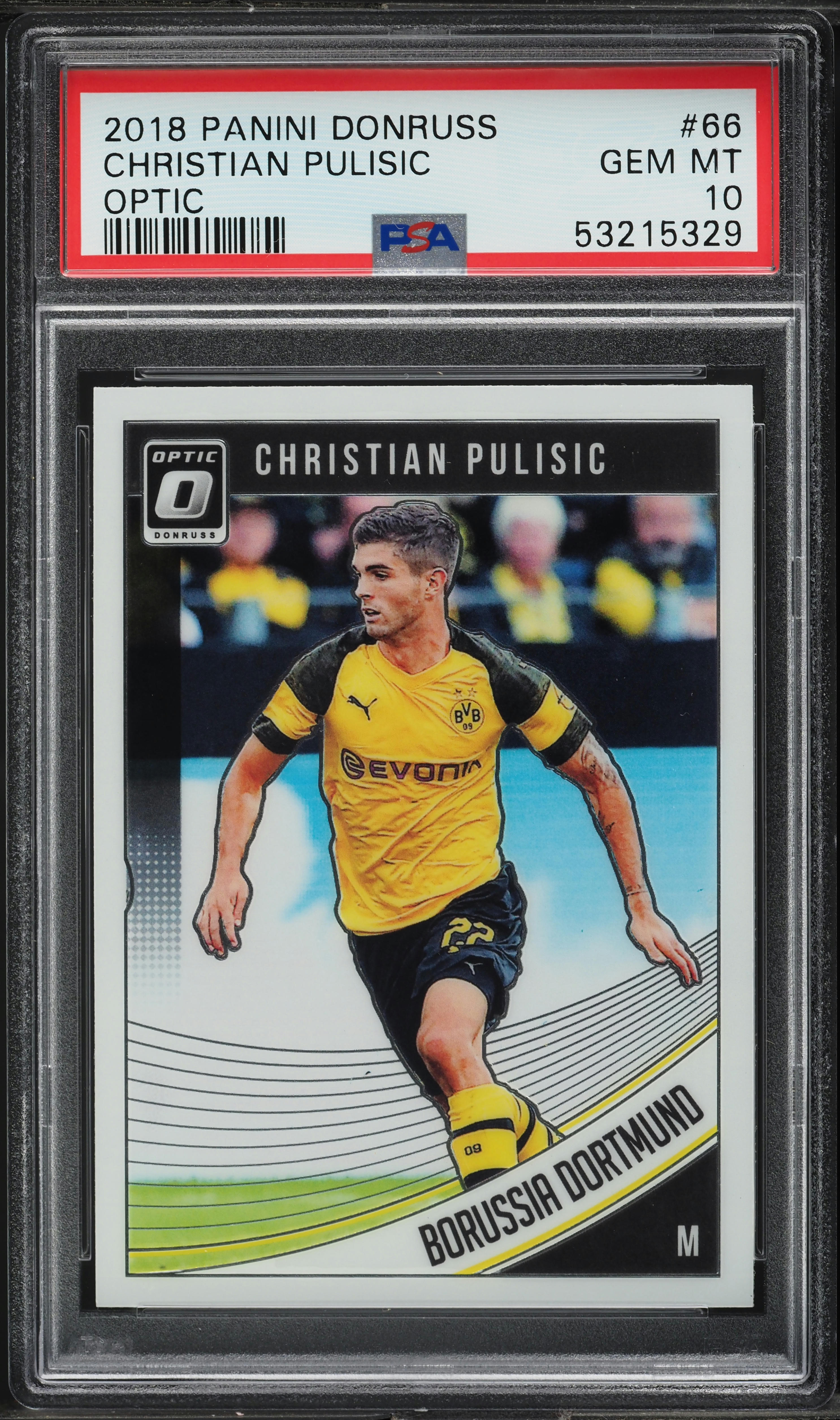 2018 Donruss Optic Christian Pulisic #66 PSA 10 GEM MINT