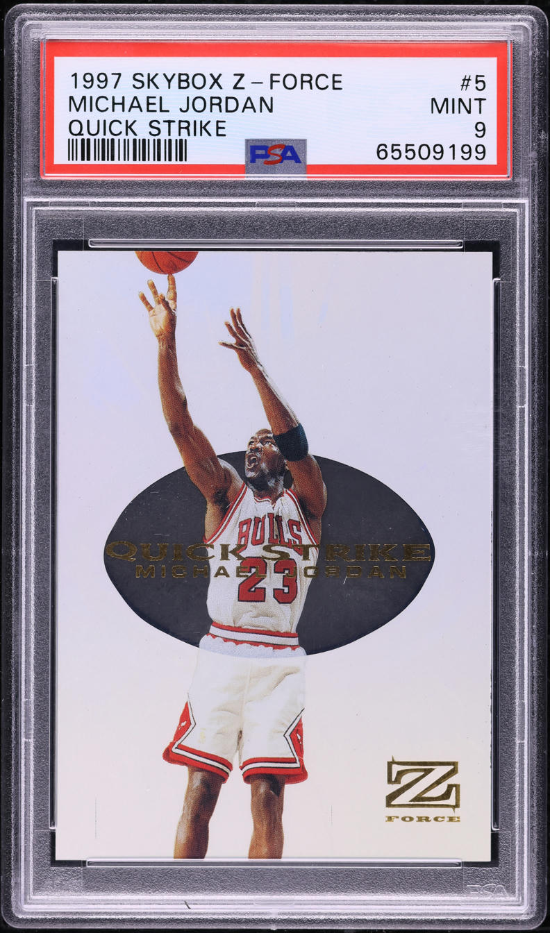 1997 Skybox Z-Force Quick Strike Michael Jordan #5 PSA 9 MINT