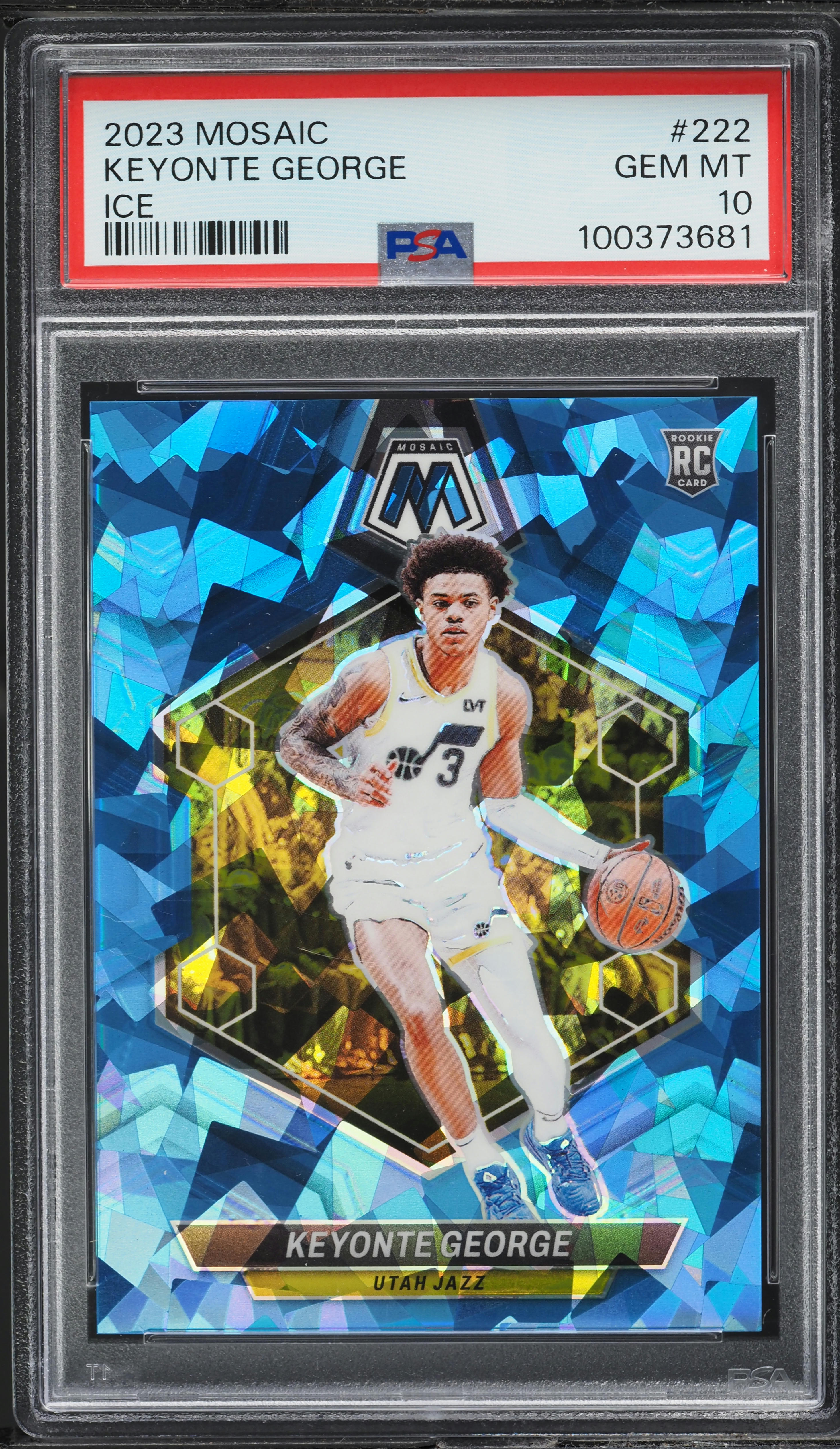 2023 Panini Mosaic Ice Keyonte George ROOKIE /125 #222 PSA 10 GEM MINT