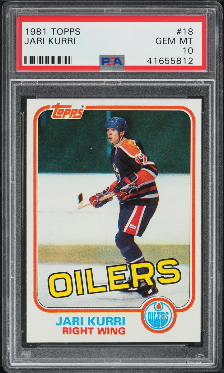 1981 Topps Hockey Jari Kurri ROOKIE #18 PSA 10 GEM MINT
