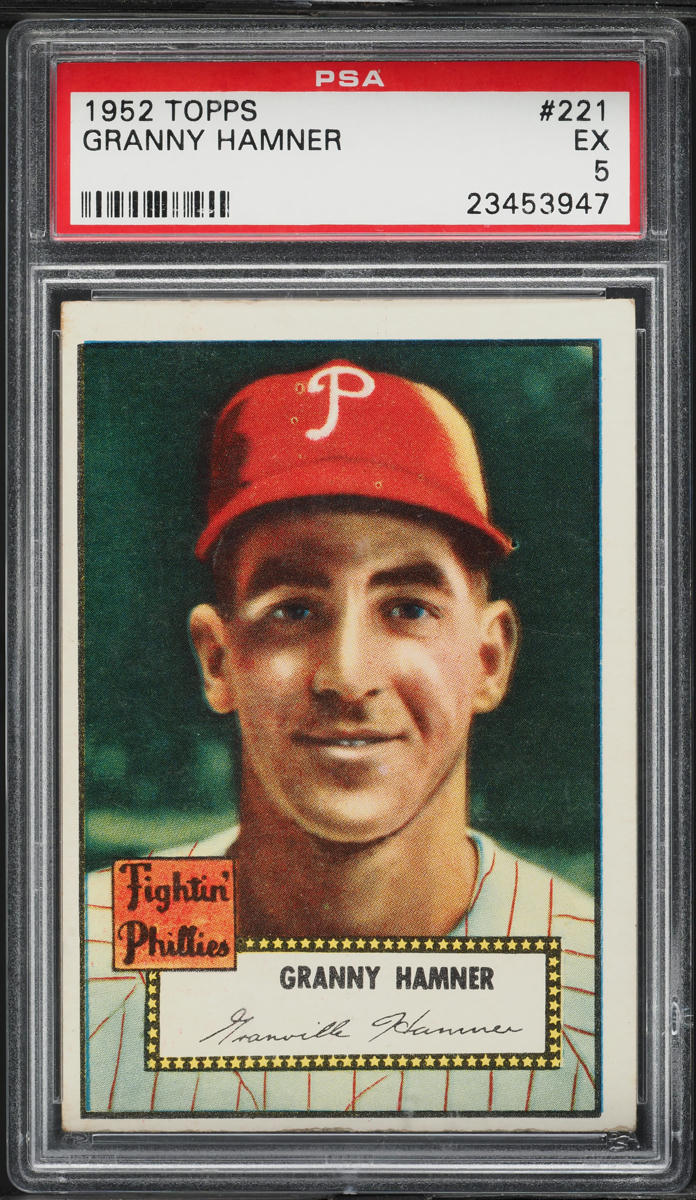 1952 Topps Granny Hamner #221 PSA 5 EX