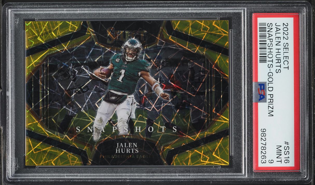 2022 Select Snapshots Gold Prizm Jalen Hurts /10 #SS-16 PSA 9 MINT