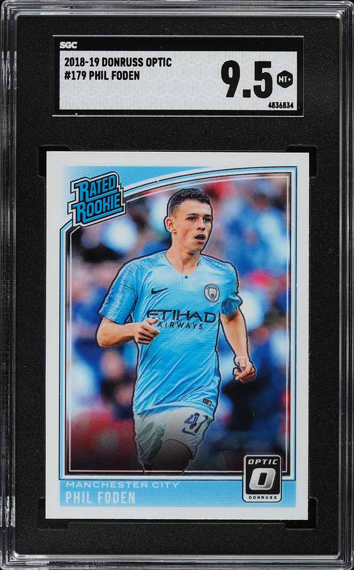 2018 Donruss Optic Phil Foden ROOKIE RC #179 SGC 9.5 MINT+