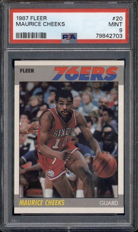 1987 Fleer #20 Maurice Cheeks PSA 9