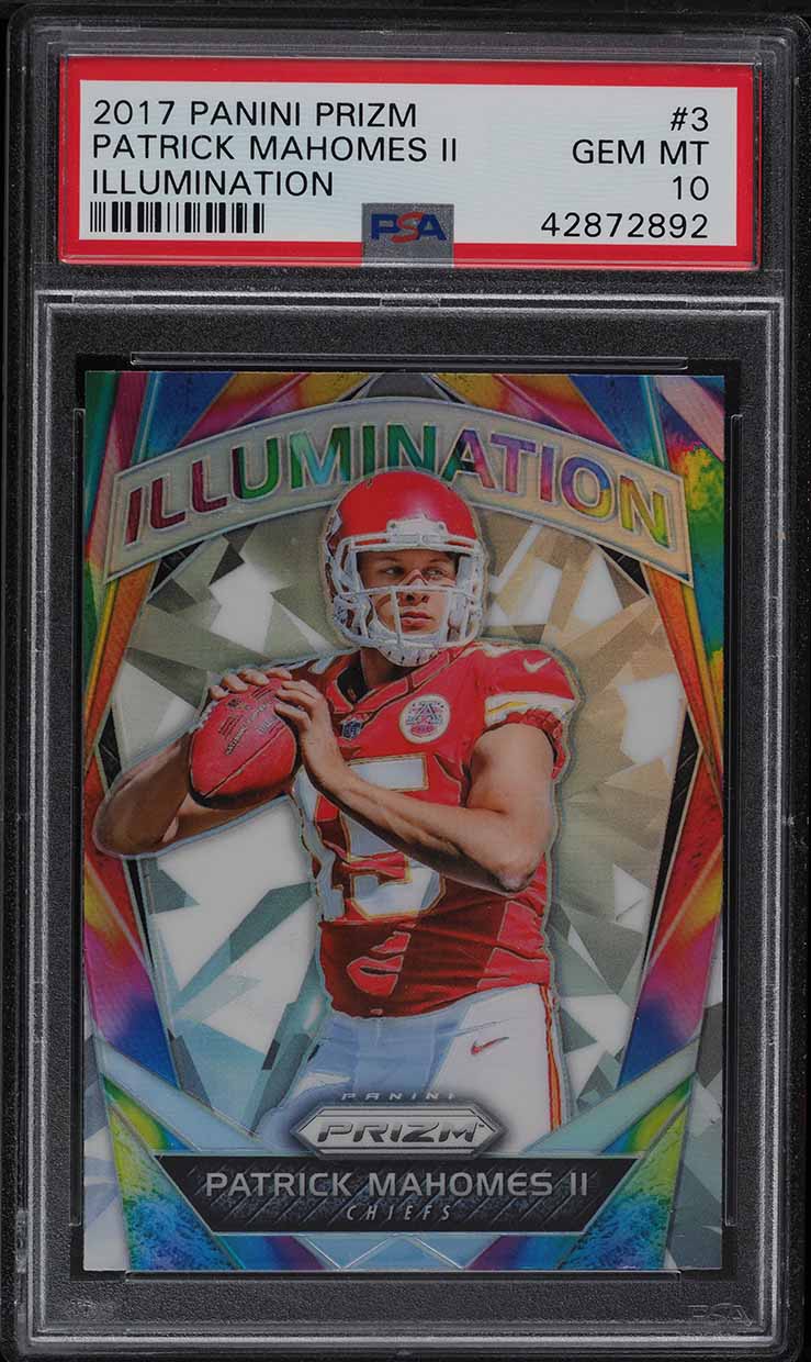 2017 Panini Prizm Illumination Patrick Mahomes II ROOKIE RC #3 PSA 10 GEM MINT