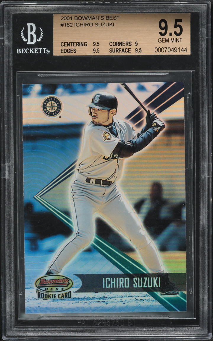 2001 Bowman's Best Ichiro Suzuki ROOKIE /2999 #162 BGS 9.5 GEM MINT