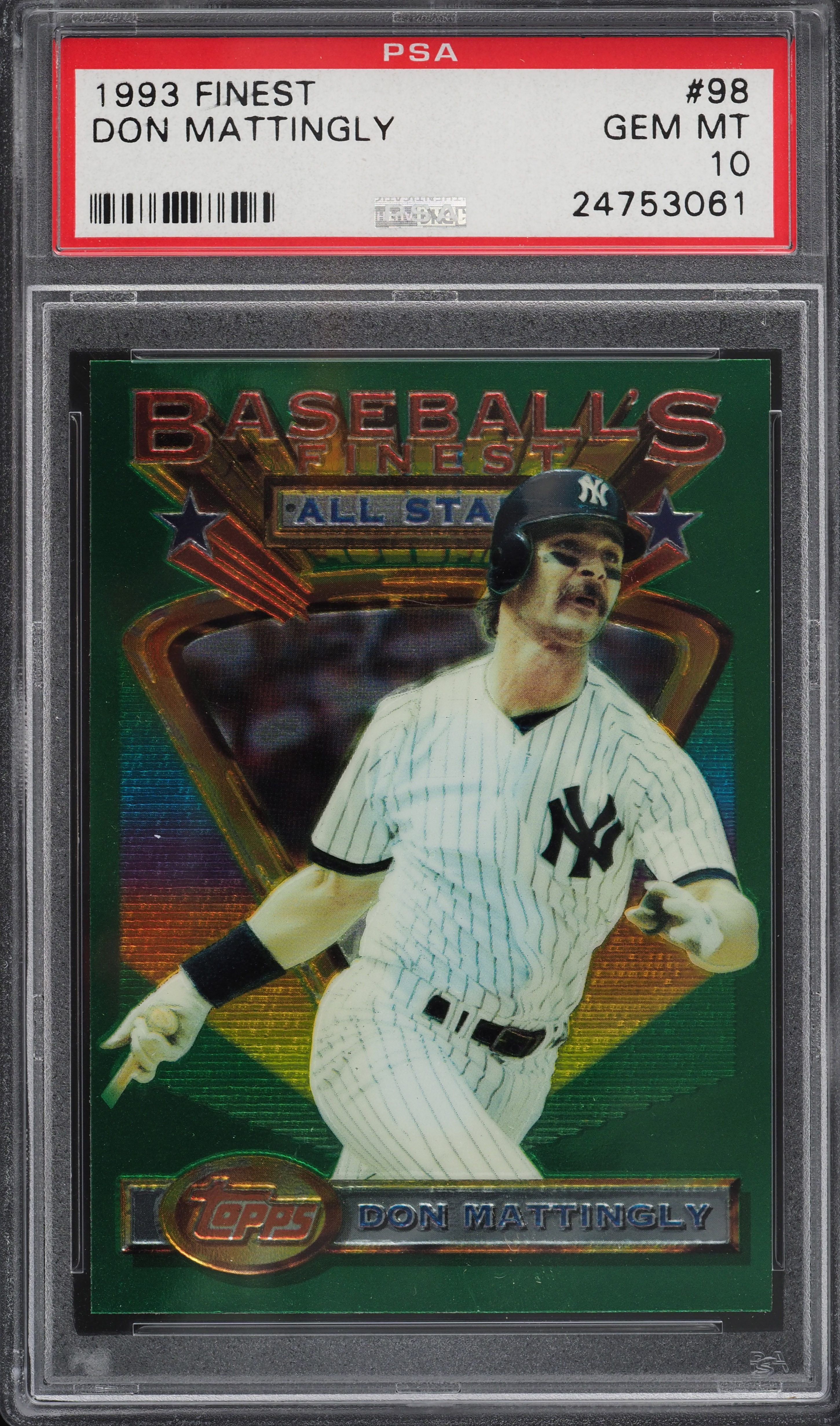 1993 Finest Don Mattingly ALL-STAR #98 PSA 10 GEM MINT