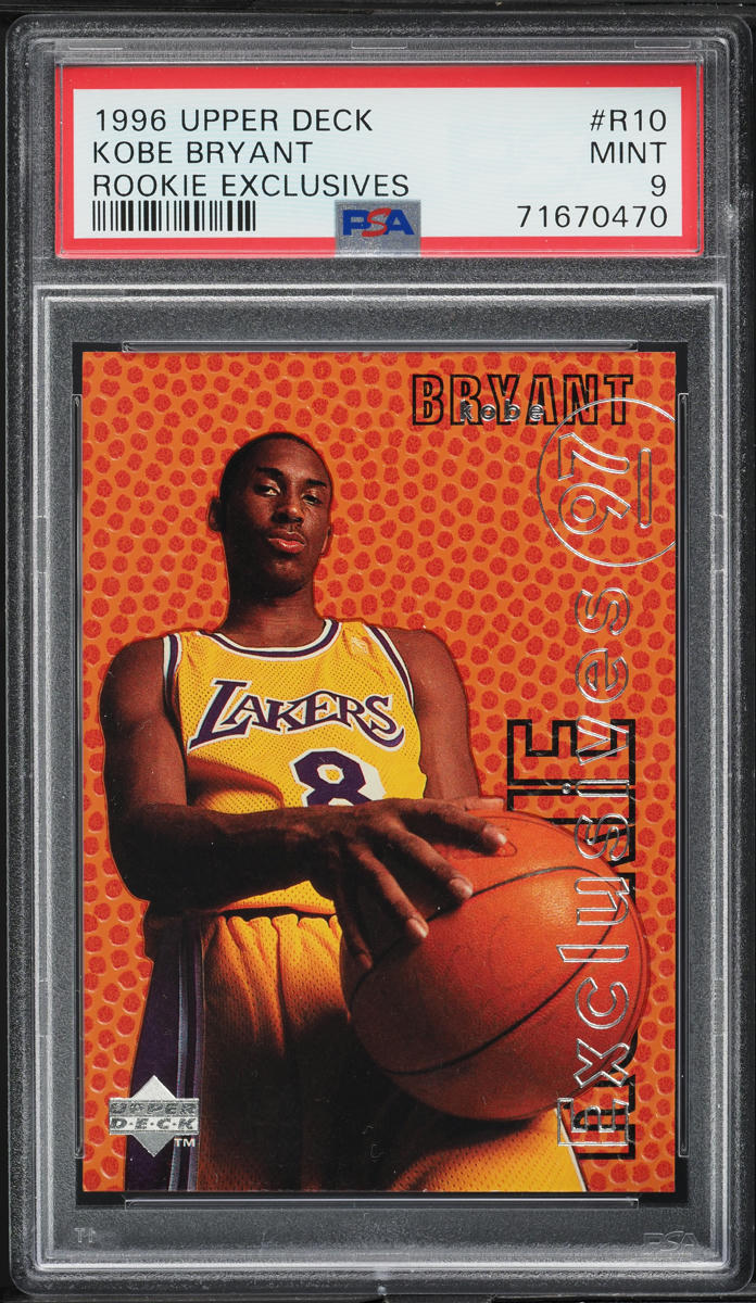 1996 Upper Deck Exclusives Kobe Bryant ROOKIE #R10 PSA 9 MINT