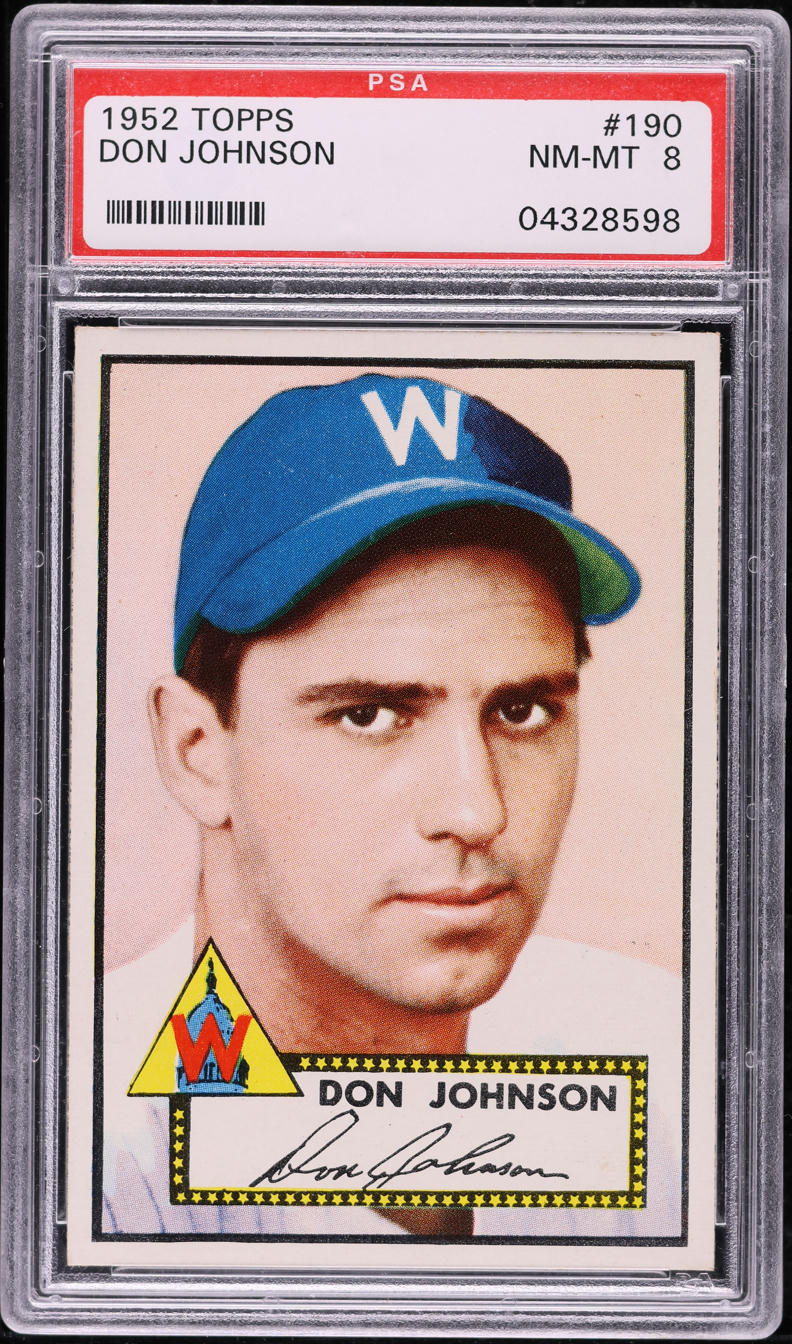 1952 Topps Don Johnson #190 PSA 8 NM-MT
