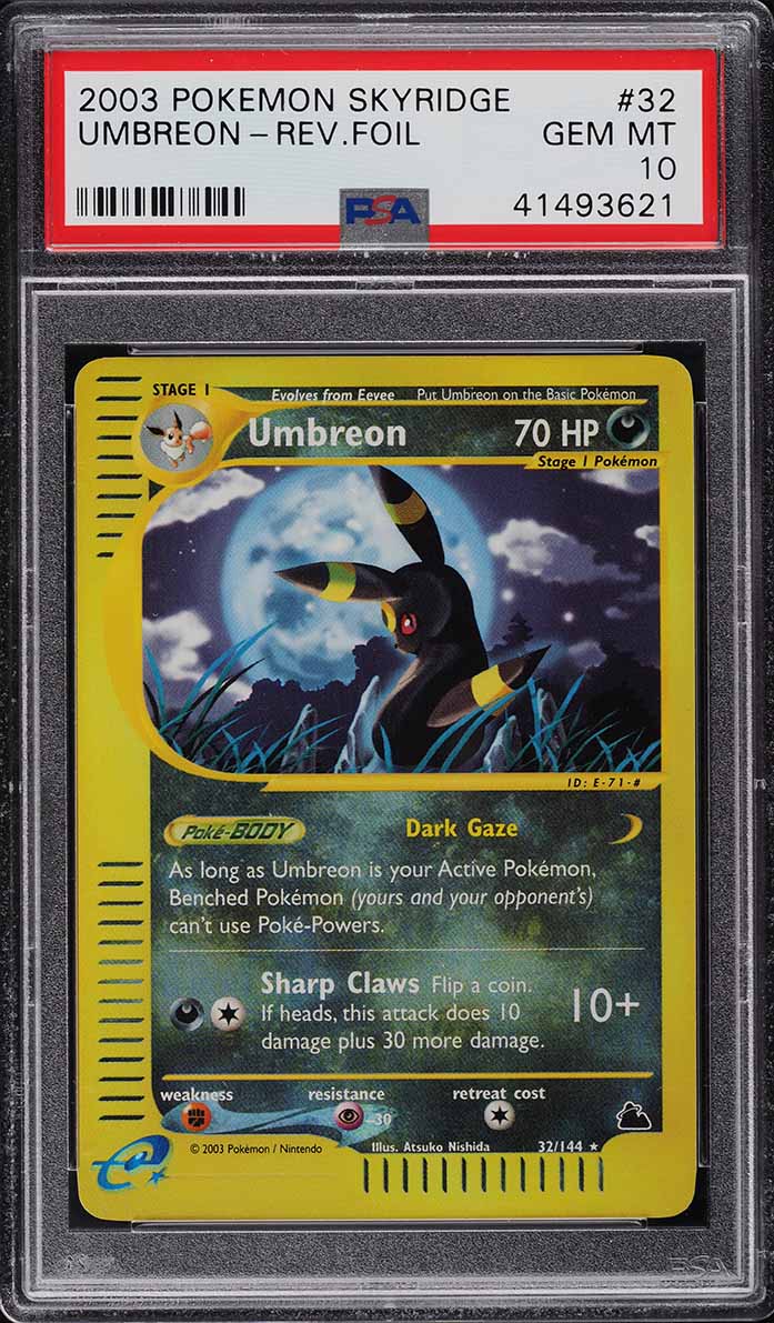 2003 Pokemon Skyridge Reverse Holo Umbreon #32 PSA 10 GEM MINT