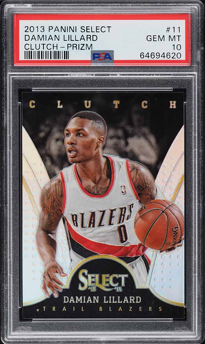 2013 Select Clutch Silver Prizm Damian Lillard #11 PSA 10 GEM MINT